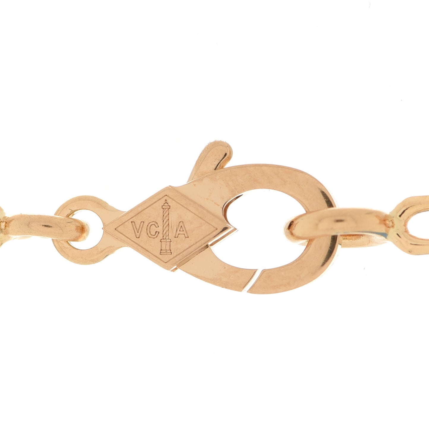 18K Yellow Gold Blue Agate 5 Motifs Vintage Alhambra Bracelet