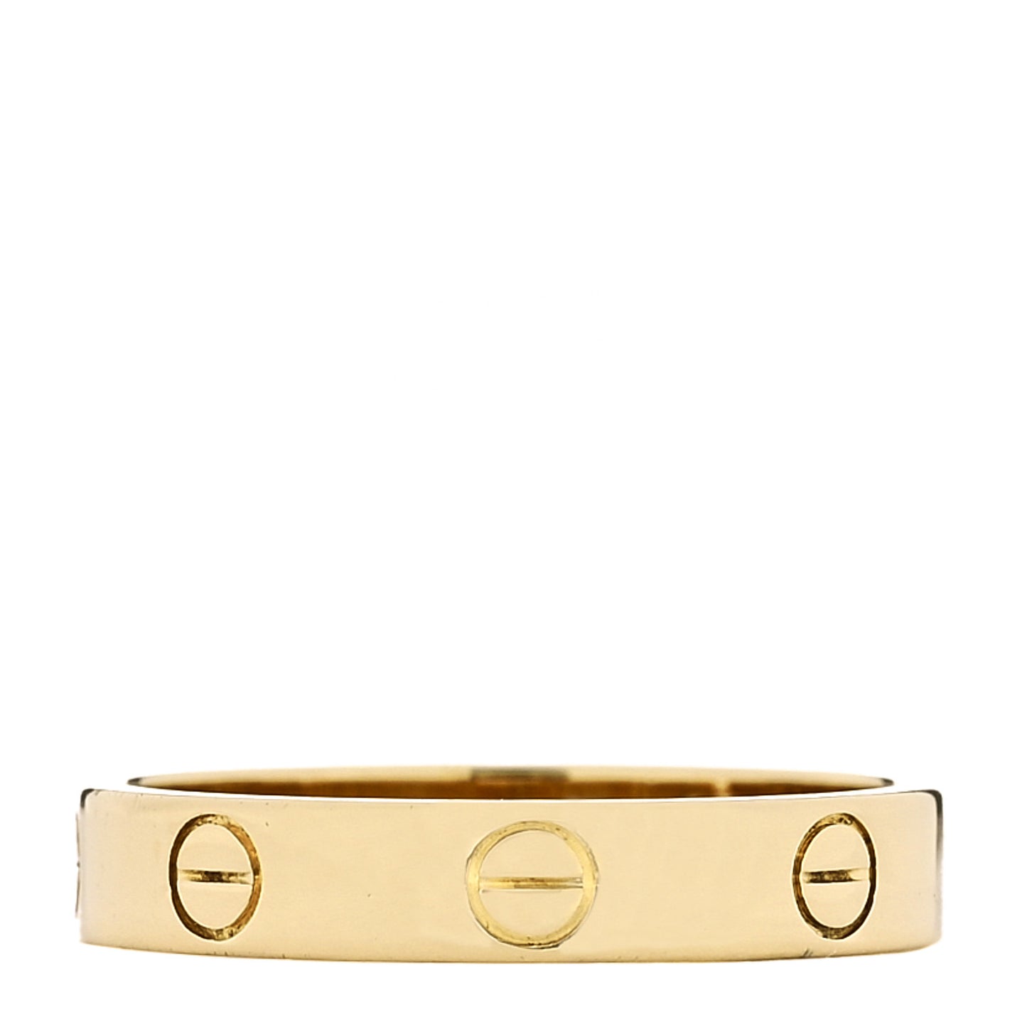 18K Yellow Gold 3.5mm LOVE Wedding Band Ring 55 7.25