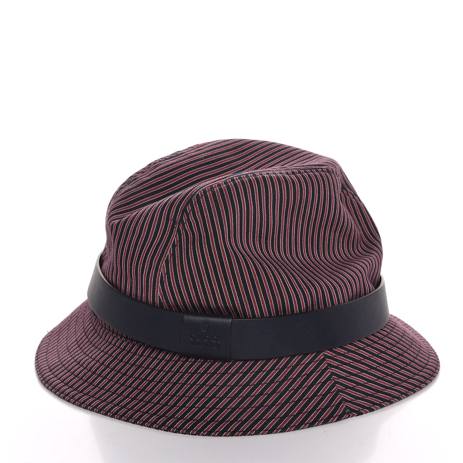 Gucci Cotton Stripe Bucket Hat L Red Black 3 of 8