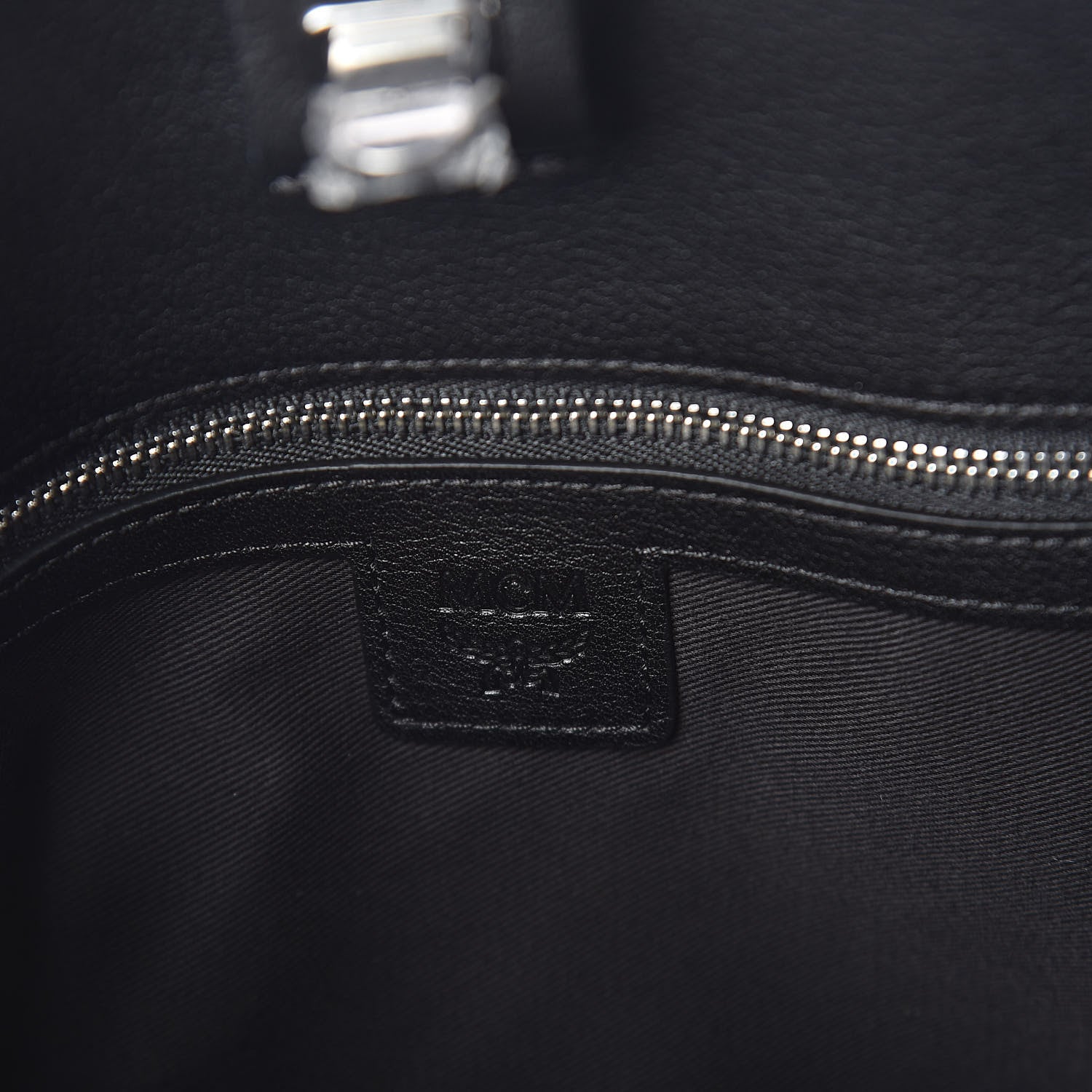 MCM Calfskin Ottomar Monogram Large Essential Tote Black 6 of 9