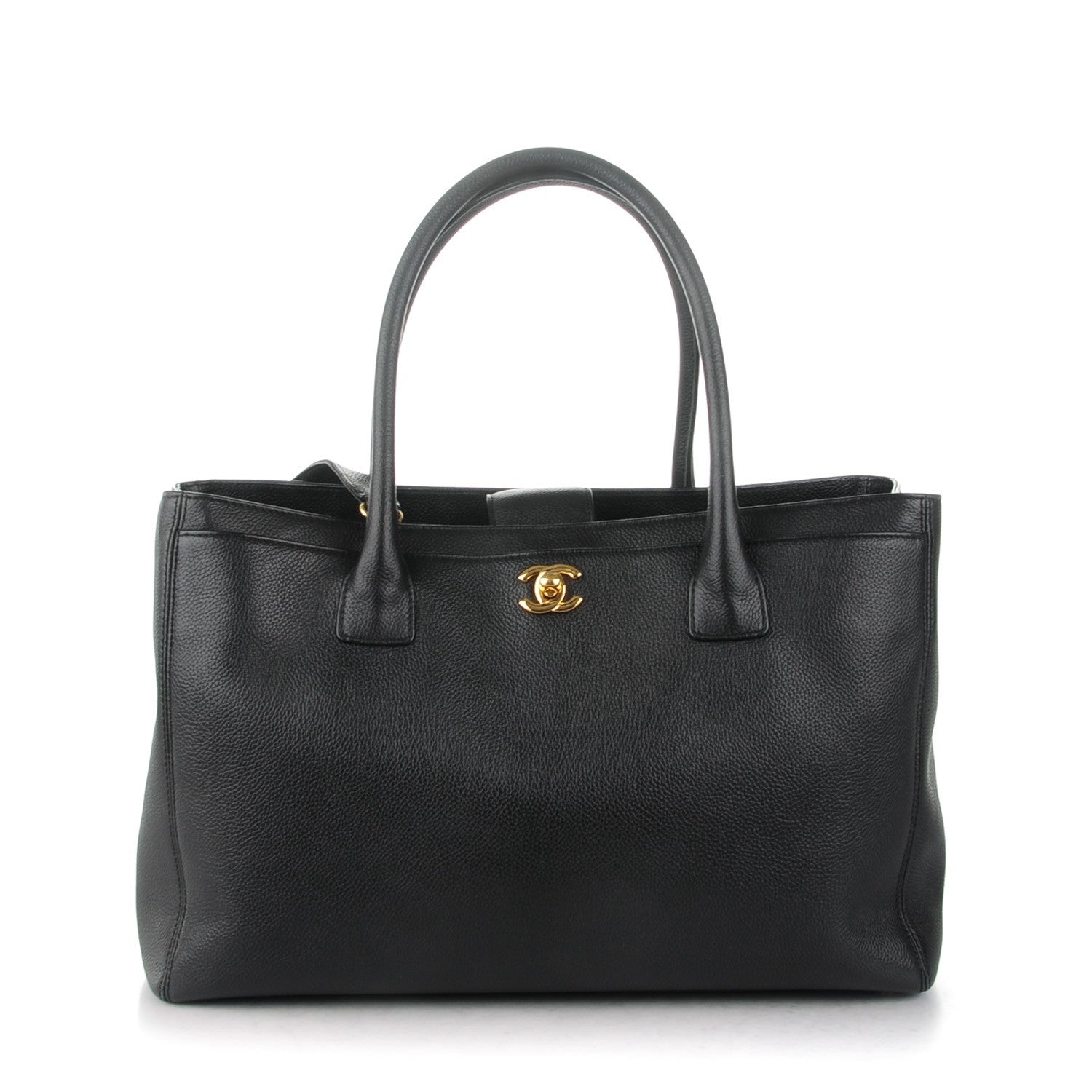 Chanel Calfskin Cerf Executive Shopper Tote Black 1 of 8