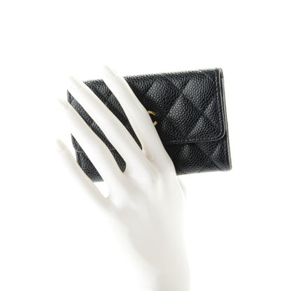 Chanel Caviar Quilted Flap Card Holder Black 2 of 8