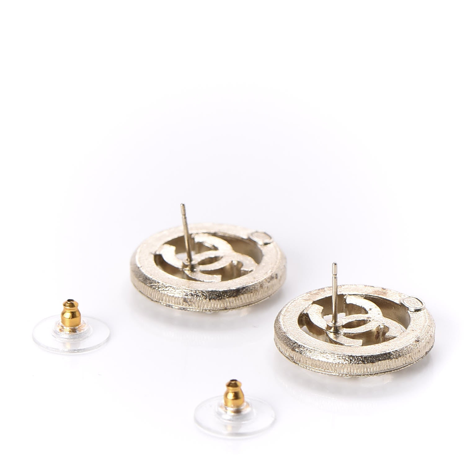 Chanel Pearl CC Round Earrings Gold 3 of 5