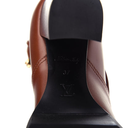 Louis Vuitton Calfskin Monogram Star Trail Ankle Boots 37 Cognac 9 of 10