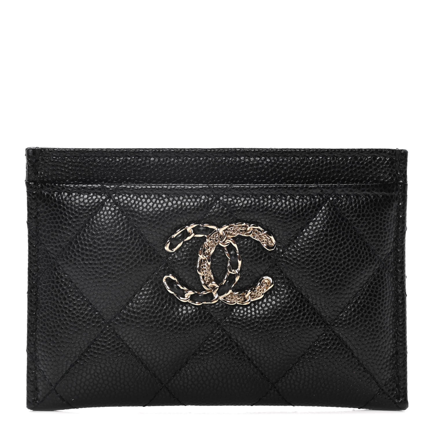 Chanel Caviar Quilted French New Wave Card Holder Black 1 of 14