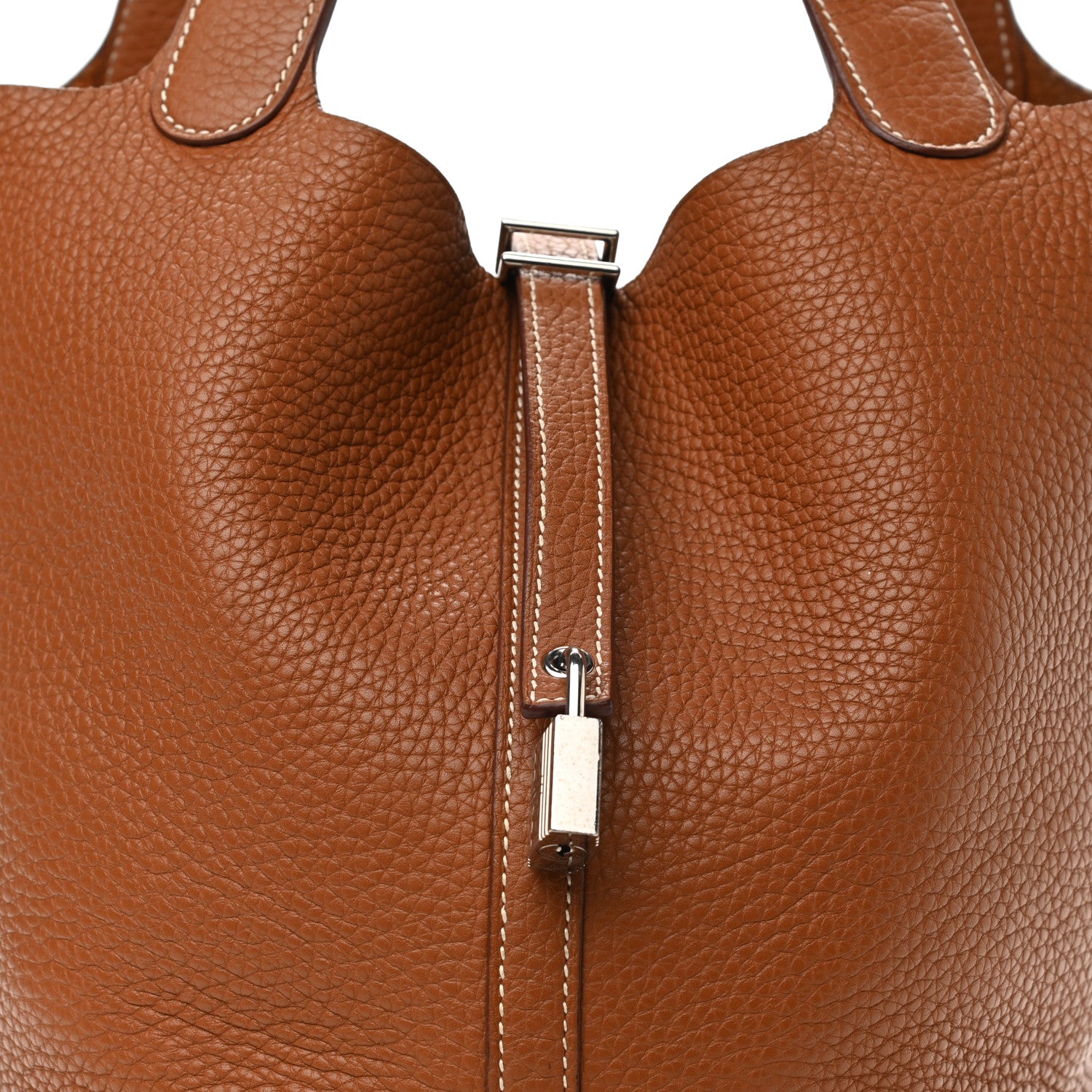 Hermes Taurillon Clemence Picotin Lock 22 MM Gold 9 of 14