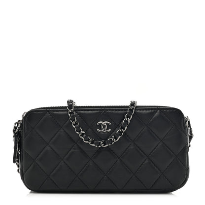 Chanel Lambskin Quilted Small Clutch With Chain Black 1 of 12