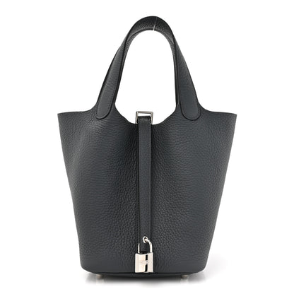 Hermes Taurillon Clemence Picotin Lock 18 PM Gris Misty 1 of 10