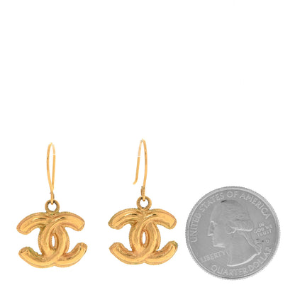 Chanel Metal Drop CC Earrings Gold 2 of 4