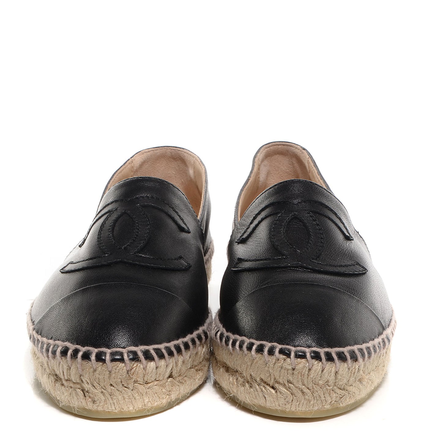 Lambskin CC Espadrilles 36 Black