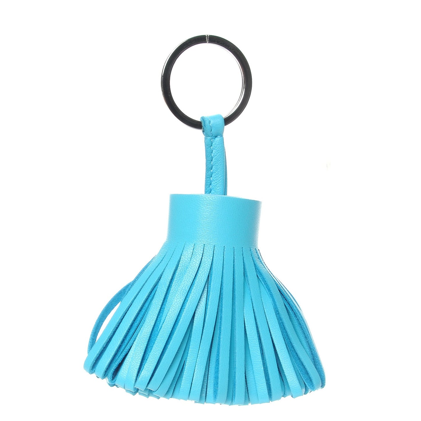 Lambskin Carmen Tassel Key Holder Bleu Azteque