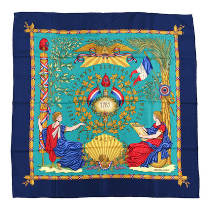 Hermes Silk Republique Francaise Liberte Egalite Fraternite 1789 Scarf 90 1 of 3