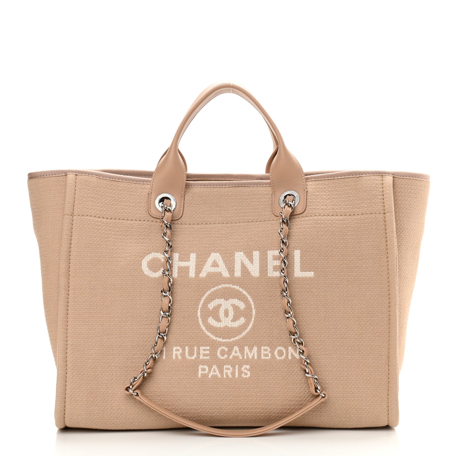 Chanel Mixed Fibers Medium Deauville Tote Beige 3 of 13