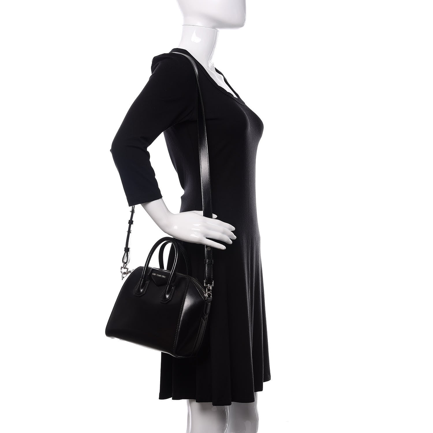 Givenchy Shiny Lord Calfskin Mini Antigona Black 2 of 11