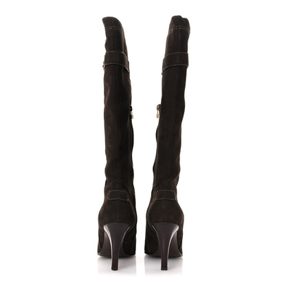 Louis Vuitton Suede High Boots 40 Brown 6 of 12