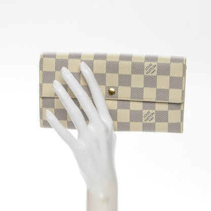 Louis Vuitton Damier Azur Sarah Wallet 2 of 9