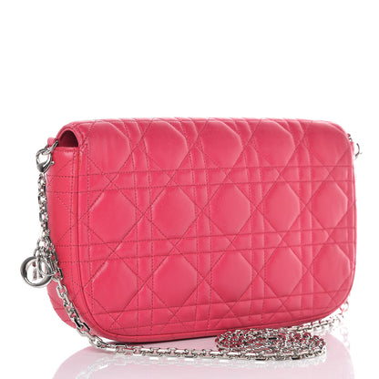 Christian Dior Lambskin Cannage Miss Dior Promenade Pouch Fuchsia 3 of 16
