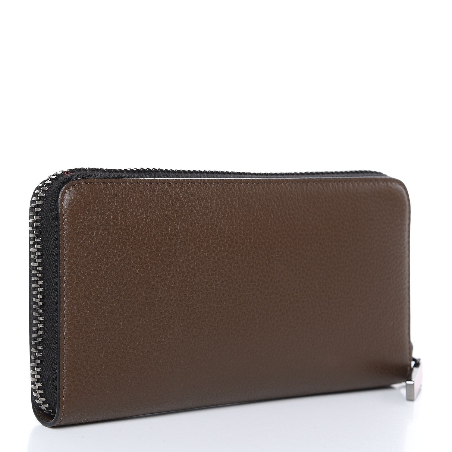 Christian Louboutin Calfskin Ecusson Panettone Zip Around Wallet Cafe 3 of 7