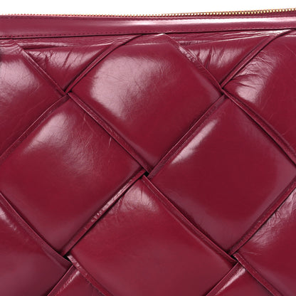 Bottega Veneta Nappa Maxi Intrecciato Padded Clutch Red 7 of 12