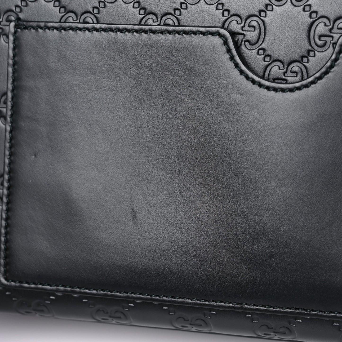 Guccissima Medium Padlock Shoulder Bag Black