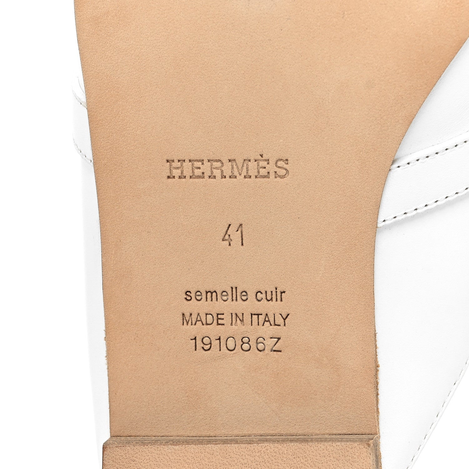 Hermes Calfskin Oz Mules 41 White 6 of 7
