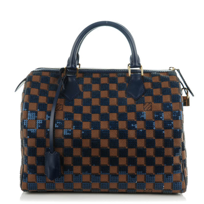 Louis Vuitton Damier Paillettes Speedy 30 Blue 1 of 8
