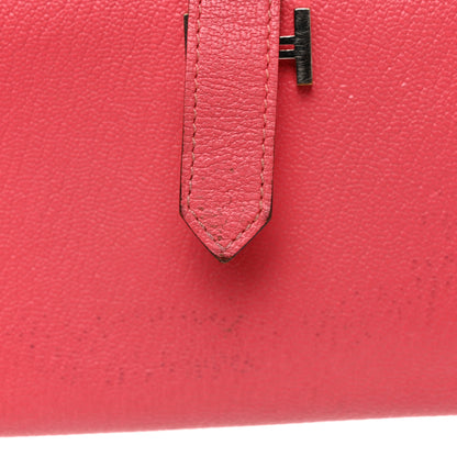 Hermes Chèvre Mysore Bearn Gusset Wallet Rose Lipstick 13 of 16