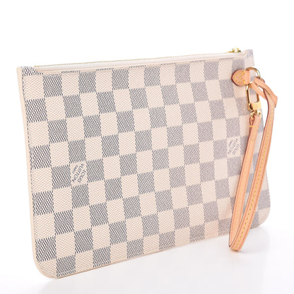 Louis Vuitton Damier Azur Neverfull MM GM Pochette 3 of 9