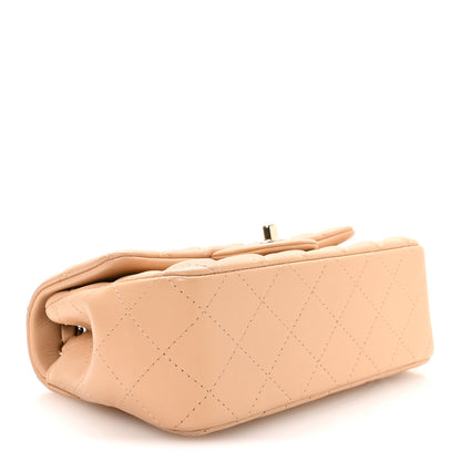 Chanel Lambskin Quilted Mini Rectangular Flap Beige 4 of 11