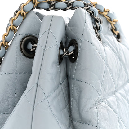 Chanel Aged Calfskin Quilted Small Gabrielle Backpack Light Blue 10 of 10
