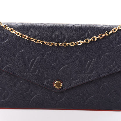 Louis Vuitton Empreinte Pochette Felicie Chain Wallet Marine Rouge 8 of 10