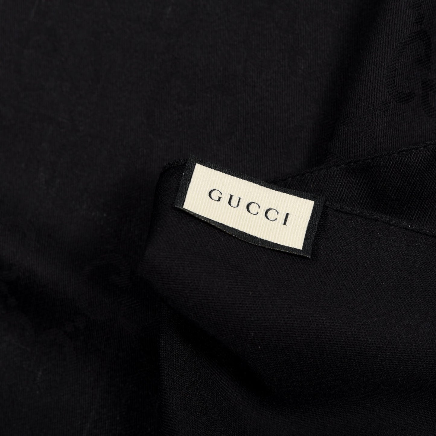 Wool Silk GG Monogram GGNat Scarf Black