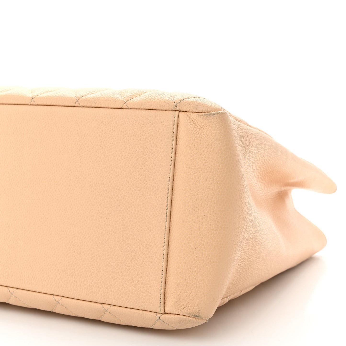 Caviar Quilted Grand Shopping Tote GST Beige Clair