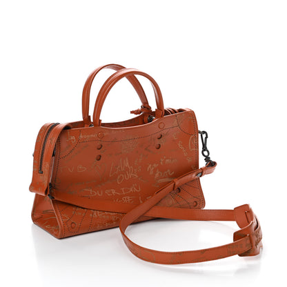 Balenciaga Calfskin Love Perforated Blackout Hardware S City Marron Caramel 3 of 10