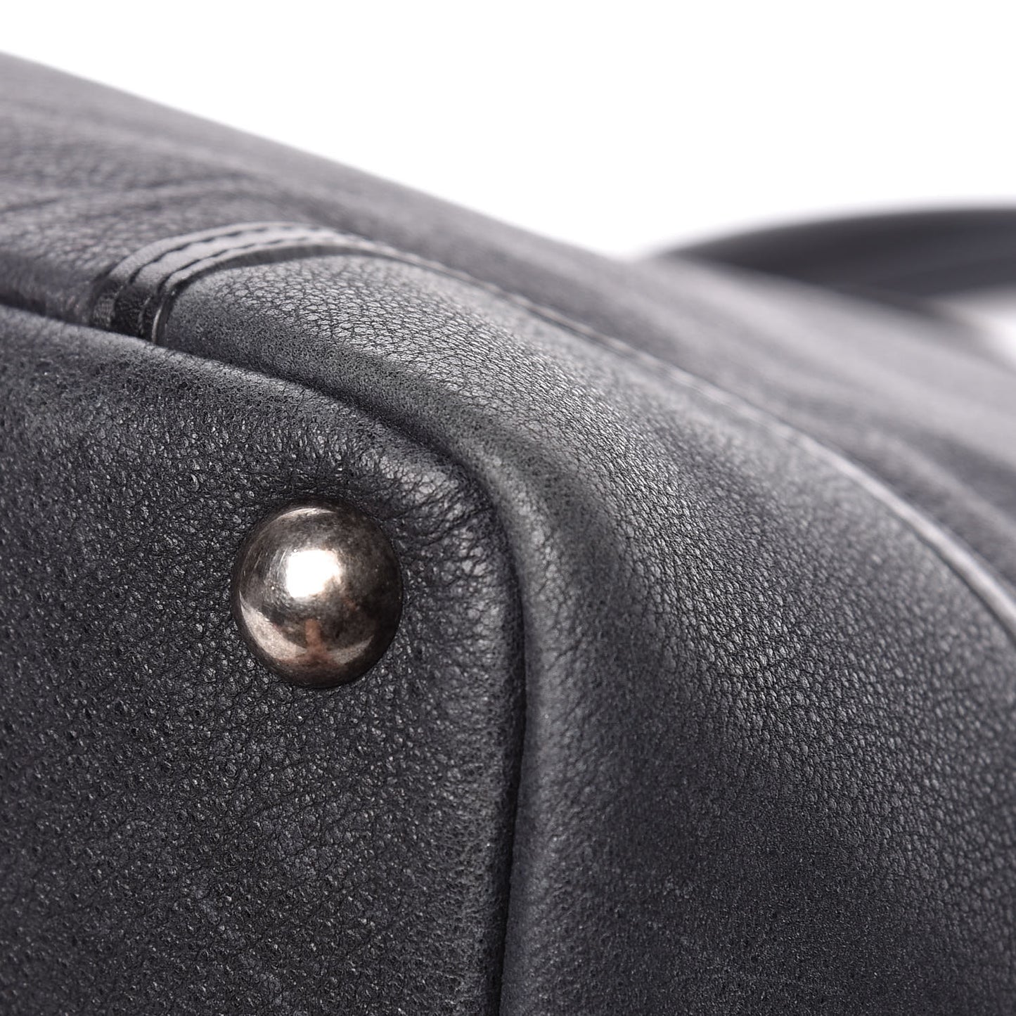 Washed Calfskin Tote Black