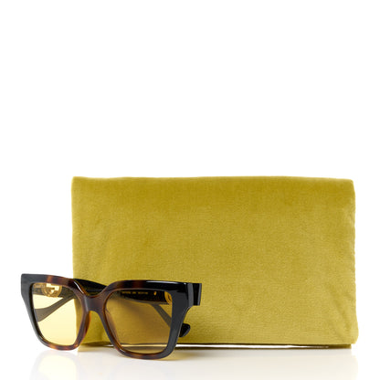 Gucci Acetate Square Frame Chain Sunglasses GG1023S Havana 9 of 9