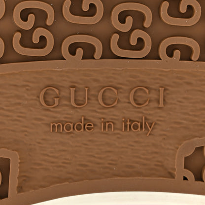 Gucci Monogram Jumbo GG Web Womens 1977 Tennis Velcro Strap Sneakers 35 Camel Ebony Mystic White 6 of 9