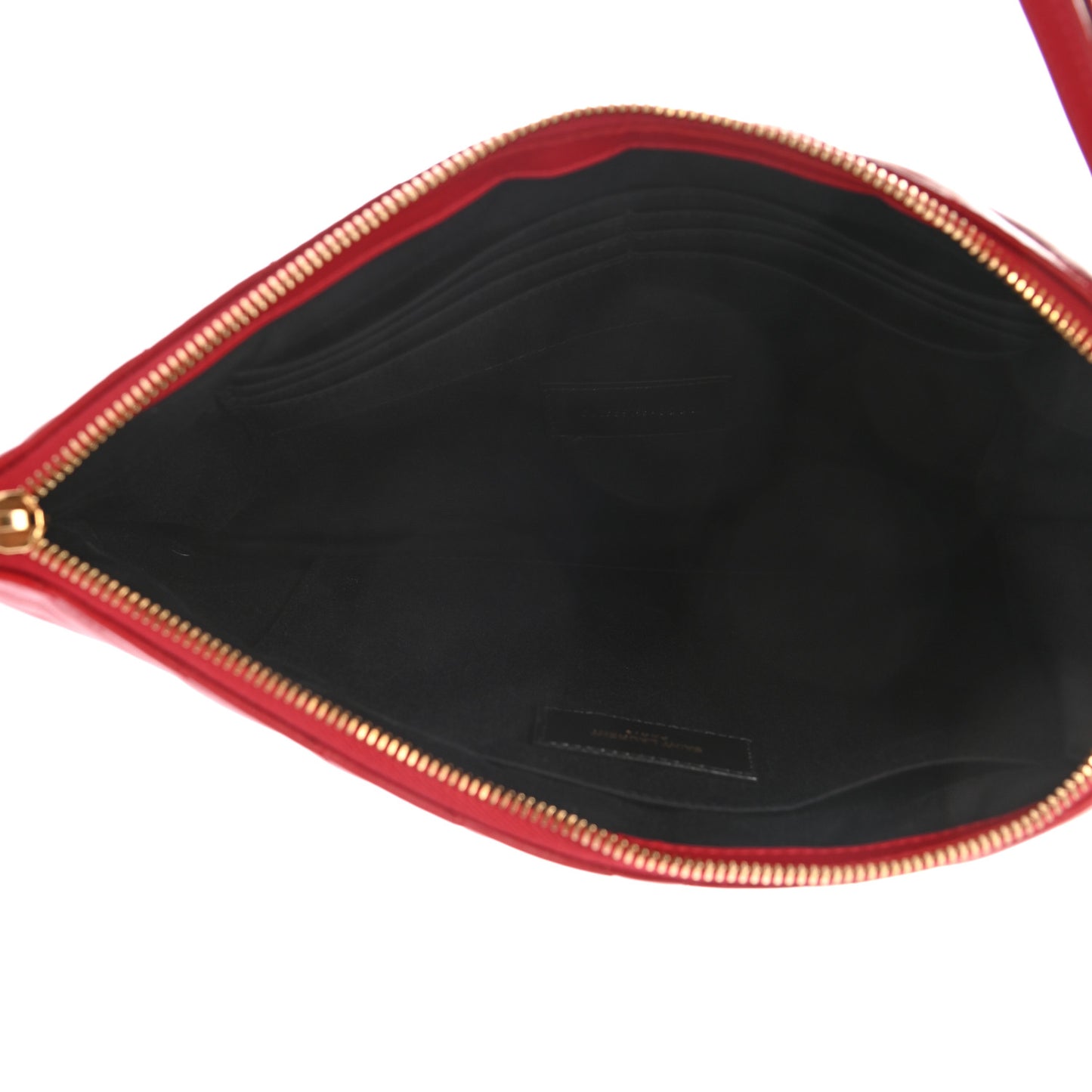 Calfskin Matelasse Monogram Cassandre Tablet Pouch Rouge Eros