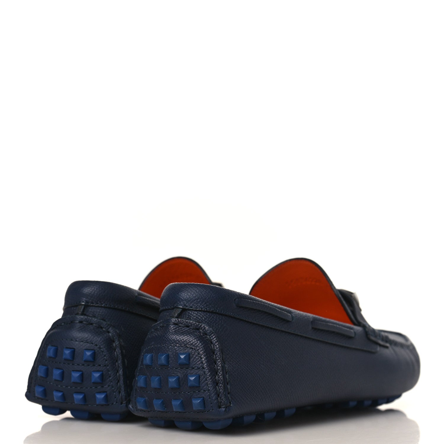 Hermes Epsom Mens Irving Driving Moccasin Loafers 42 Marine 4 of 8