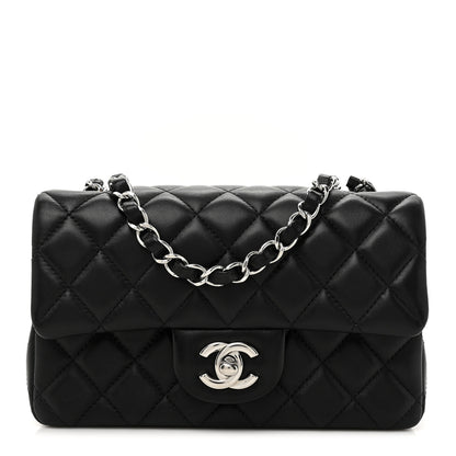 Chanel Lambskin Quilted Mini Rectangular Flap Black 1 of 11