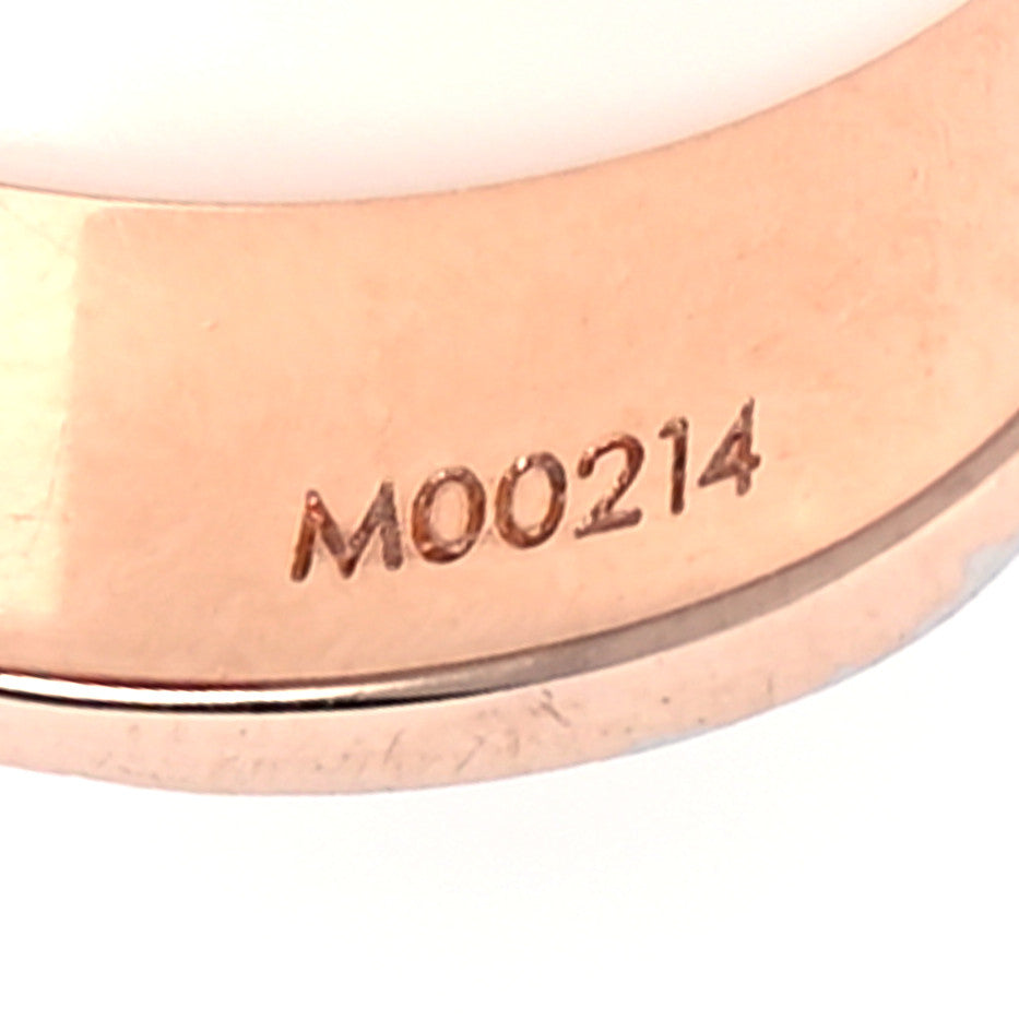 Louis Vuitton Brass Monogram Engraved Nanogram Ring M Pink Gold 6 of 6