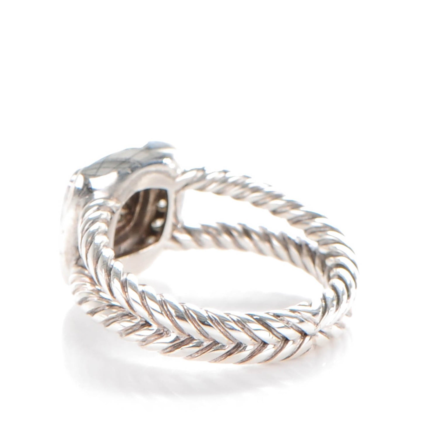 Sterling Silver Diamond 7mm Petite Albion Pave Ring 49 5