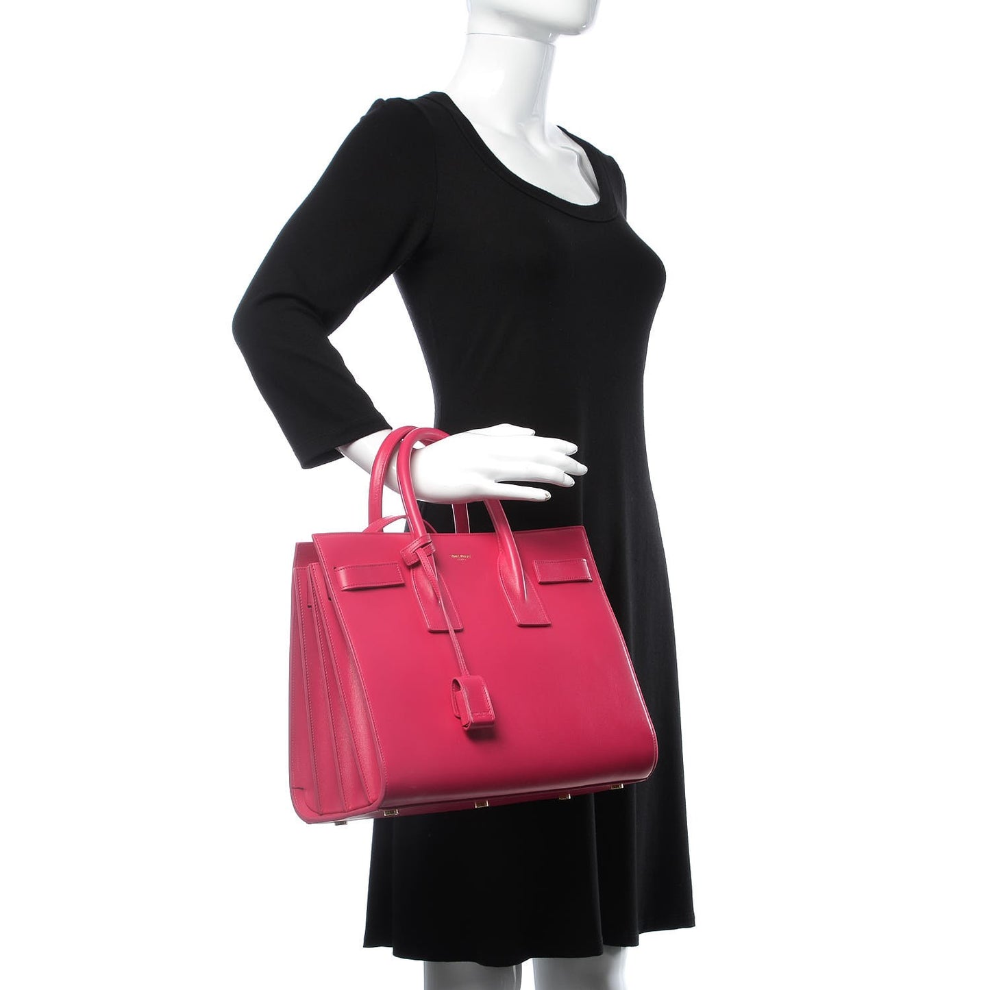 Calfskin Small Sac De Jour Lipstick Fuchsia