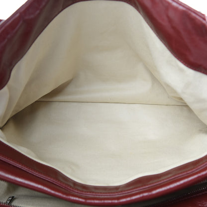 Chanel Glazed Goatskin Double Stitch Shoulder Bag Rouge 5 of 17