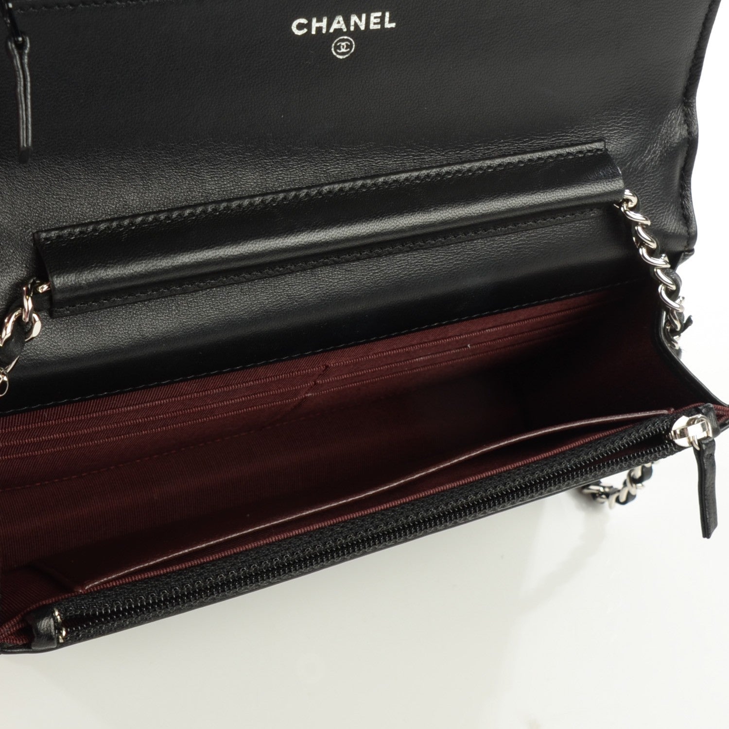 Chanel Lambskin Quilted Wallet On Chain WOC Black 9 of 9
