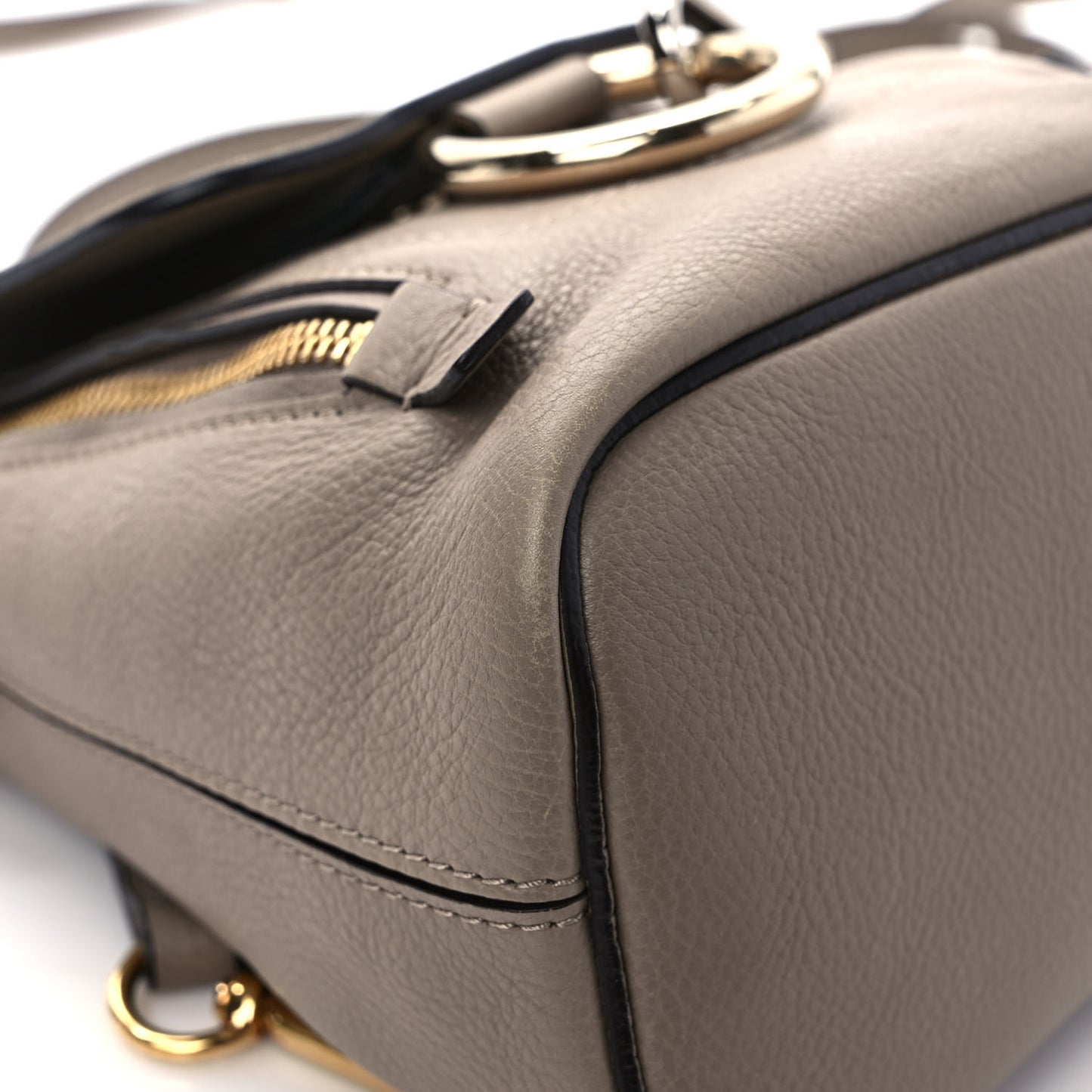 Suede Calfskin Mini Faye Backpack Motty Grey