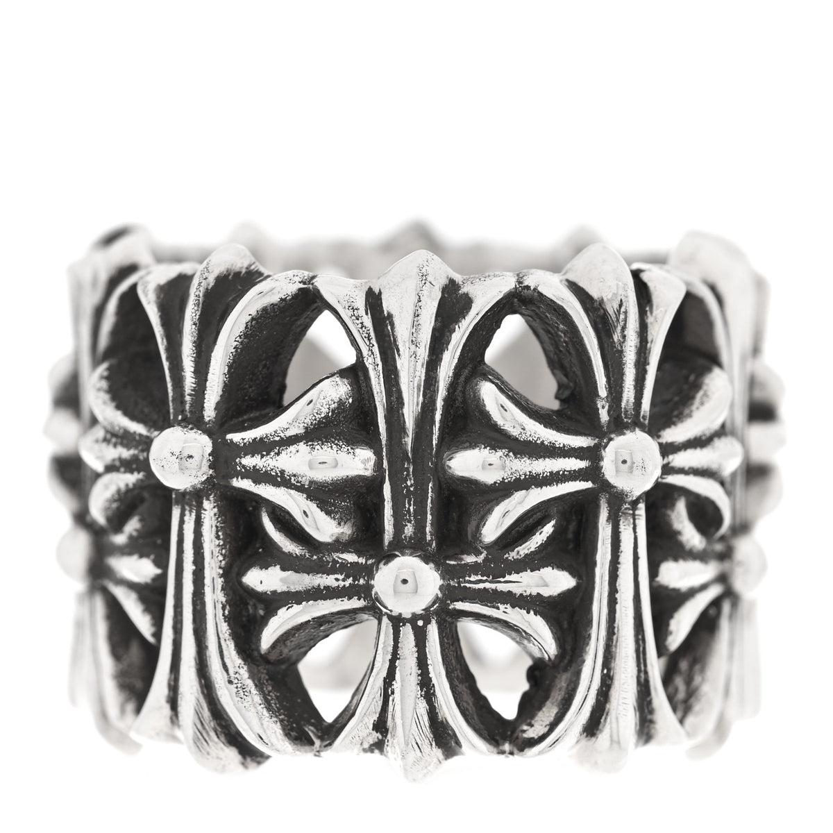 Chrome Hearts Sterling Silver Cemetery Cross Ring 63 10.5 3 of 5