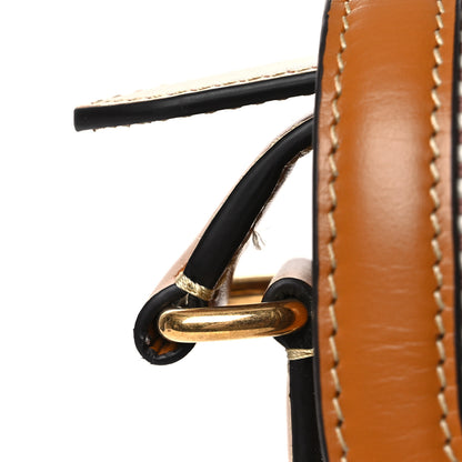 Valentino Garavani Smooth Calfskin Canvas 9to5 Shoulder Bag Natural Golden 10 of 14