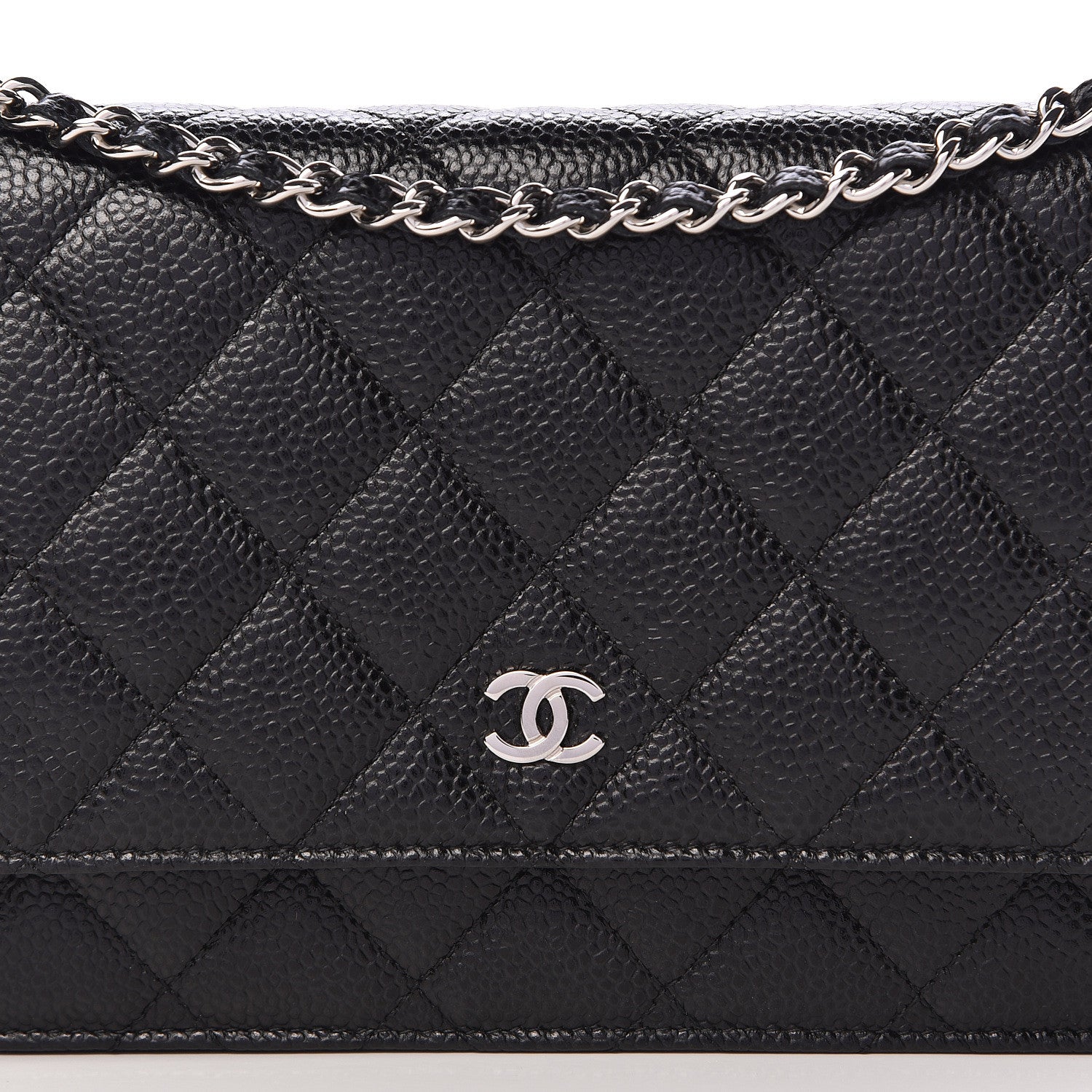 Chanel Caviar Quilted Wallet On Chain WOC Black 11 of 12