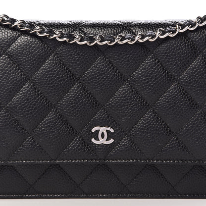 Chanel Caviar Quilted Wallet On Chain WOC Black 11 of 12